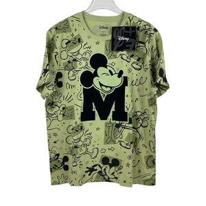 Disney Mickey Mouse Double Sided All Over Print T-Shirt Men’s Size L NWT